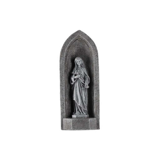 Motiv de capelă cu statuia Fecioarei Maria