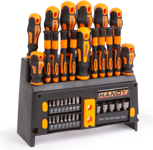 Set de șurubelnițe Handy cu suport, 39 de piese