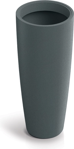 Ghiveci Molio round slim, grafit, 38 cm
