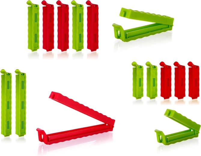 Clemă pentru pungi CULINARIA, set 15 bucăți, mix de culori