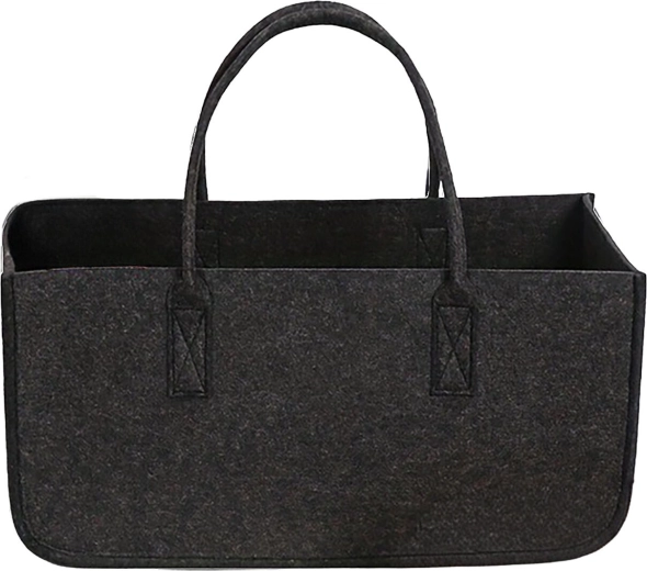 Geantă din pâslă pentru lemne de foc 50 × 25 × 25 cm, antracit