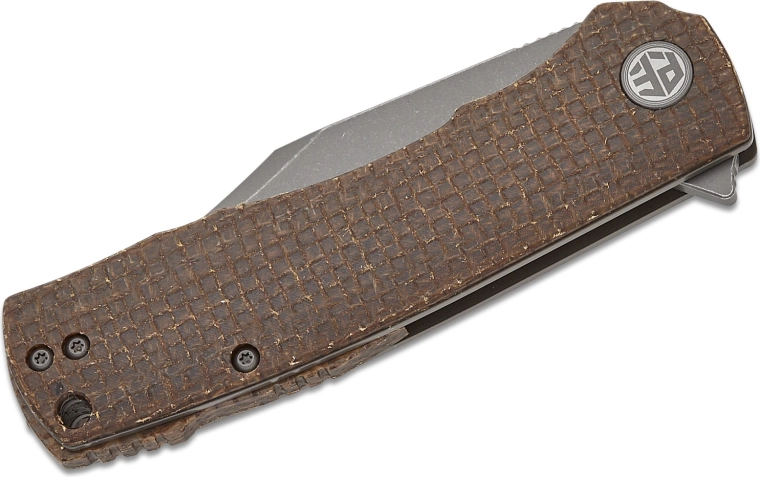 Lamă K110 cu Grey Stonewash și formă Clip Point