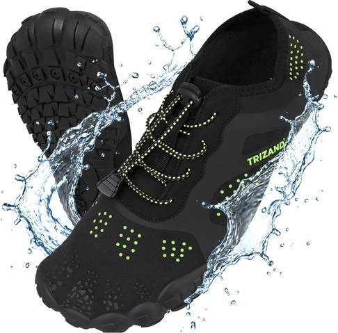 Pantofi de apă Trizand negri, mărimea 43, talpă 5 mm