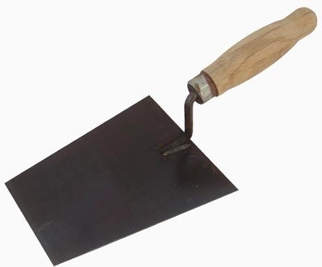 Cănă de zidar din oțel 160 × 130 mm cu mâner din lemn