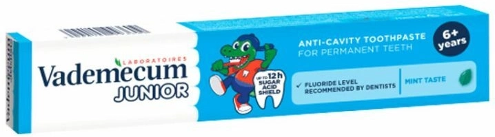 Vademecum Junior pastă de dinți pentru copii spearmint 6+ 75 ml