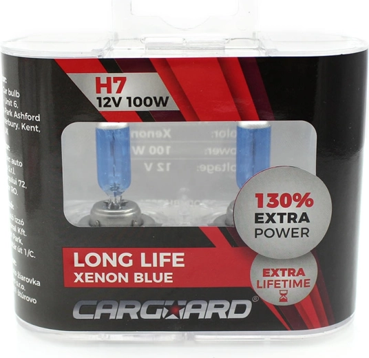 Bec halogen CARGUARD H7 12 V 100 W Long Life Xenon Blue