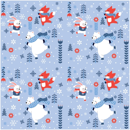 Șervețele Bucurii de iarnă cu animăluțe, 3 straturi, 33 × 33 cm