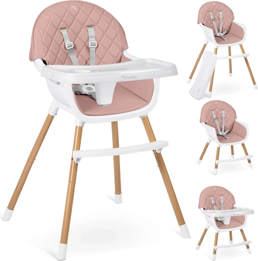 Scaun de masă NUKIDO Lilo roz