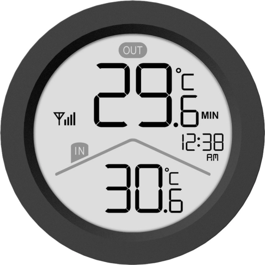 Afișare simultană a temperaturii interioare și exterioare