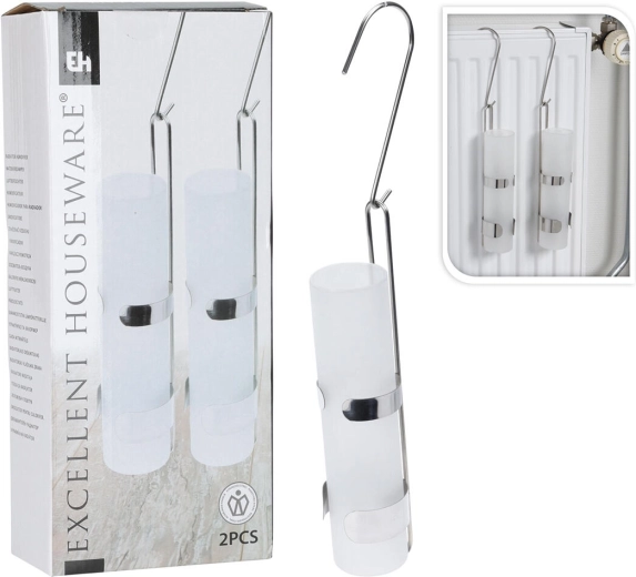 Evaporator rotund pentru radiator 325 ml din sticlă și oțel inoxidabil, 2 buc