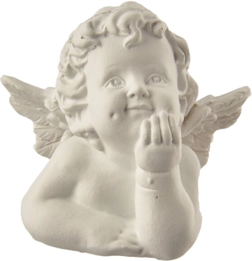 Înger ceramic alb 9 × 5 × 8 cm