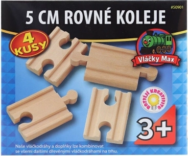 Șine drepte de conectare Vláčky Max, 5 cm - 4 buc.