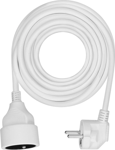 Cablu prelungitor Solight cu conector și 1 priză, 7 m, alb
