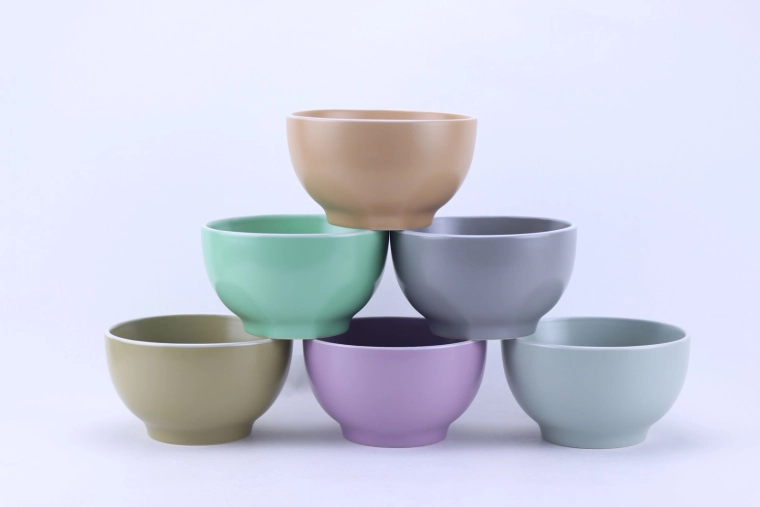 Bol bulion ceramic 680 ml cu glazură verde