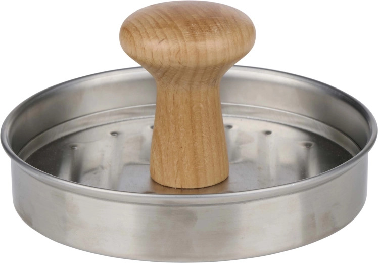 Presă pentru hamburger ALPINA din metal și lemn 13 × 13 × 6 cm