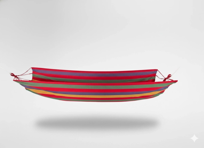 Hamac balansoar 200 × 100 cm în dungi roșii