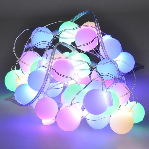 Solight ghirlandă LED de Crăciun cu bile colorate, 40 LED, 4 m, pe baterii