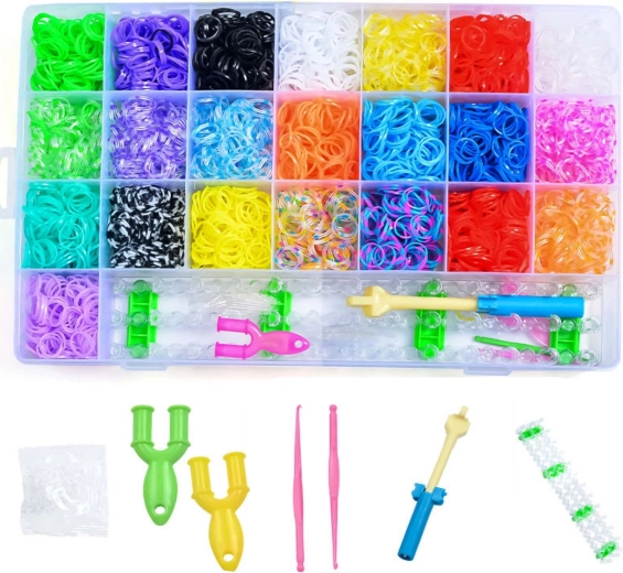 Set creativ de elastice pentru confecționarea brățărilor XXL, 6700 de bucăți