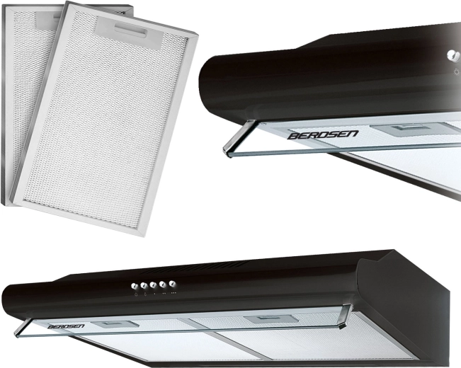 Hota încorporabilă sub dulap 50 cm BERDSEN BE-10A neagră