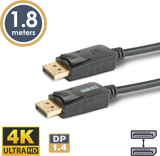 Cablu DisplayPort 1.4 la DisplayPort 4K, 1,8 m