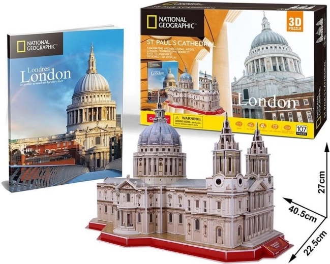 Puzzle 3D CUBICFUN NATIONAL GEOGRAPHIC – Catedrala Sfântului Paul (107 piese)