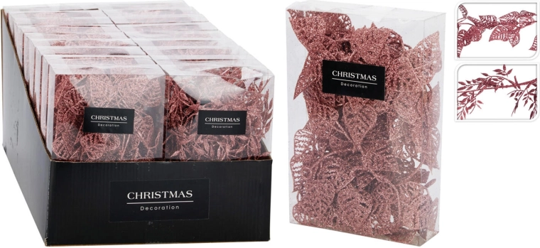 Ghirlandă cu frunze 180 cm roz