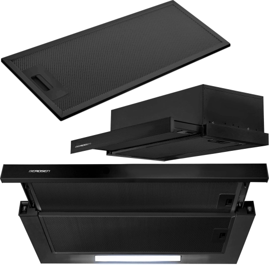 Hota telescopică încorporabilă 60 cm neagră