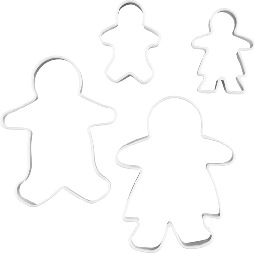Set de forme decupatoare din inox pentru fursecuri, 4 buc.