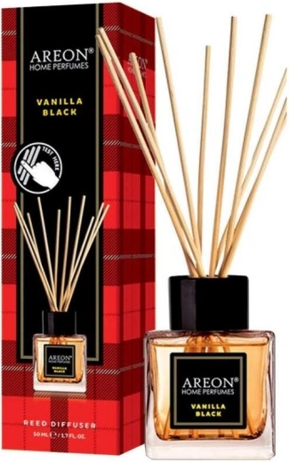 Difuzor cu bețișoare Areon AH Parfum Sticks Vanilla Black 50 ml