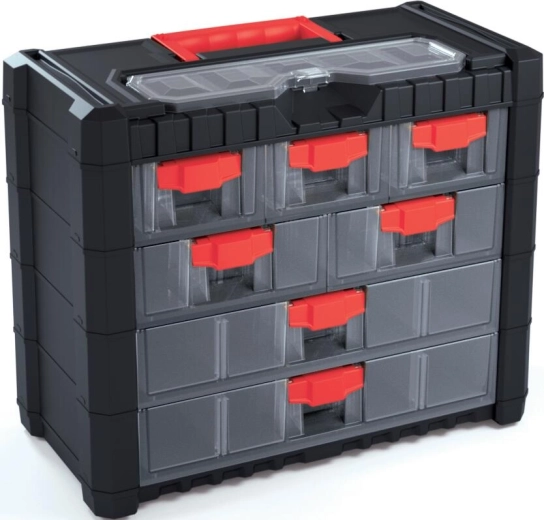 Dulap atelier din plastic CARGO cu organizator 7+1, 400 × 200 × 326 mm