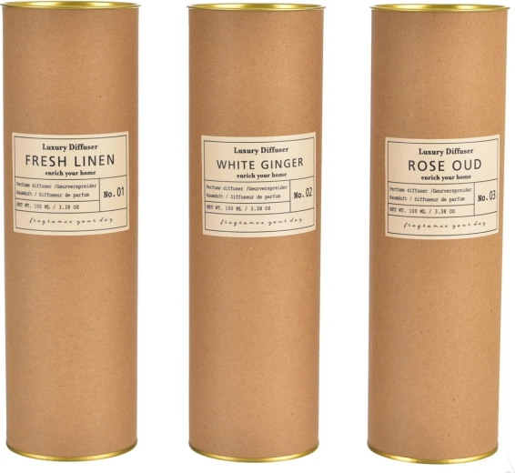 Difuzor de aromă cu bețișoare în tub kraft 100 ml (mix 3 variante)