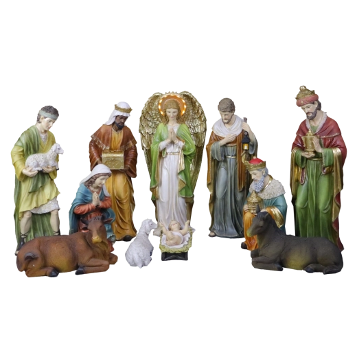 Set de Crăciun cu figurine decorative iluminate 50 cm (11 buc.)