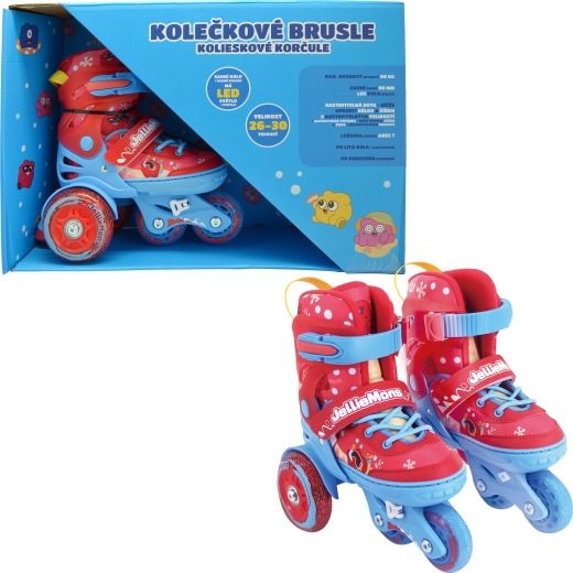 Role cu roți luminoase pentru copii Sparkys roșii (mărimea 26–30)