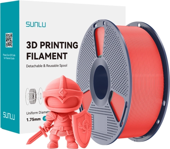 Filament SUNLU PLA+ 1,75 mm – roșu cireș