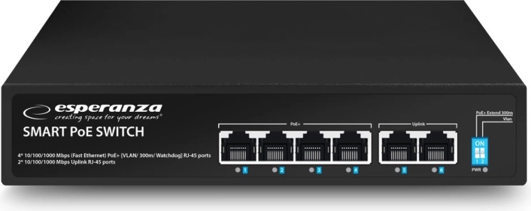 4× PoE pentru camere IP și alte dispozitive