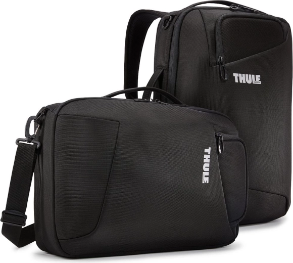 Thule Accent geantă convertibilă și rucsac pentru laptop, 17 l, neagră