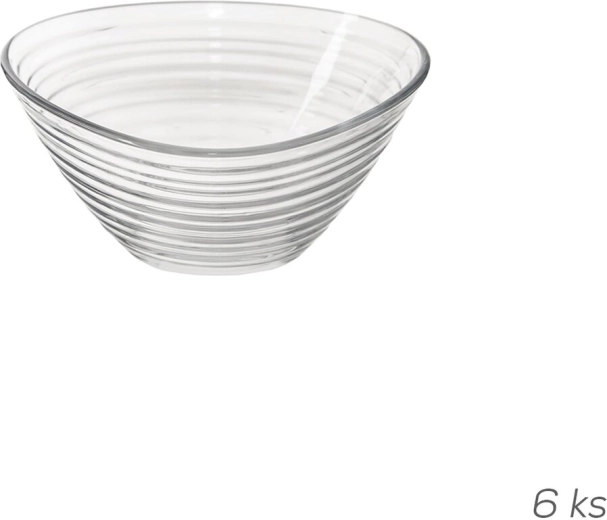 Bol de sticlă Derin triunghiular 6,9 × 6,9 cm, 6 buc.