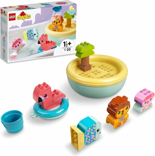 LEGO DUPLO Prima mea baie: insulă plutitoare cu animăluțe