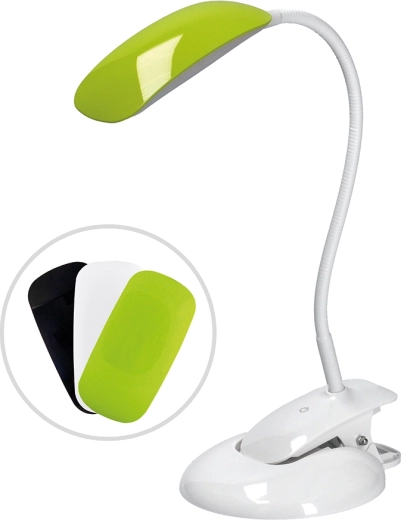 Lampă LED Solight reglabilă 2-în-1 cu clemă și bază, 5 W, 4000 K, cu 3 abajururi