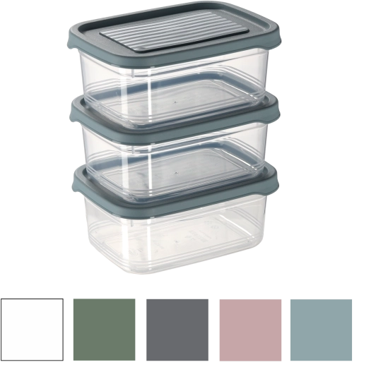 Festiva set de 3 recipiente dreptunghiulare pentru alimente 850 ml