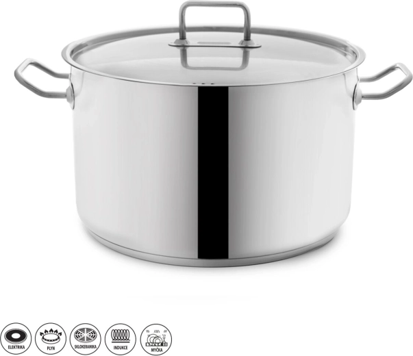 Cratită Stock din inox 15 l cu capac