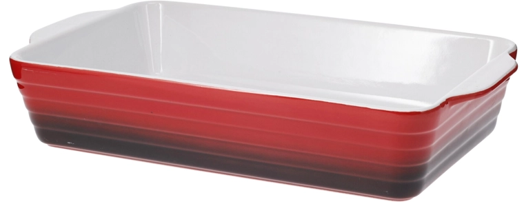 Vas termorezistent pentru gratinat 36 × 20,5 cm, roșu