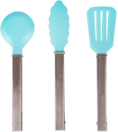 Cleşti pentru salată 18 cm Toro, nylon și inox, turcoaz