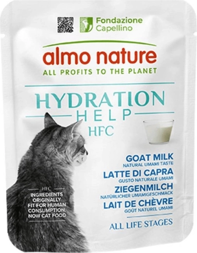 Almo Nature HFC Hydratation Help lapte de capră pentru pisici 50 g
