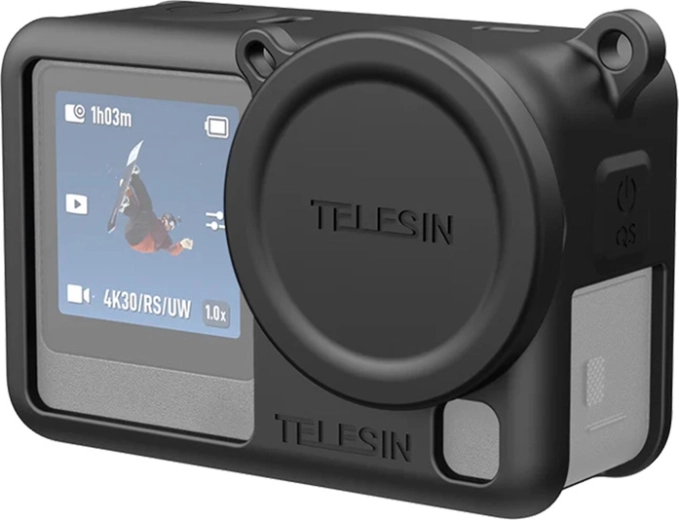 Carcasă de protecție din silicon Telesin pentru DJI Osmo Action 6, neagră