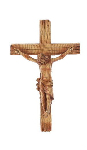 Cruce suspendată cu figura lui Isus din polirezină 12,5 × 3,5 × 20 cm