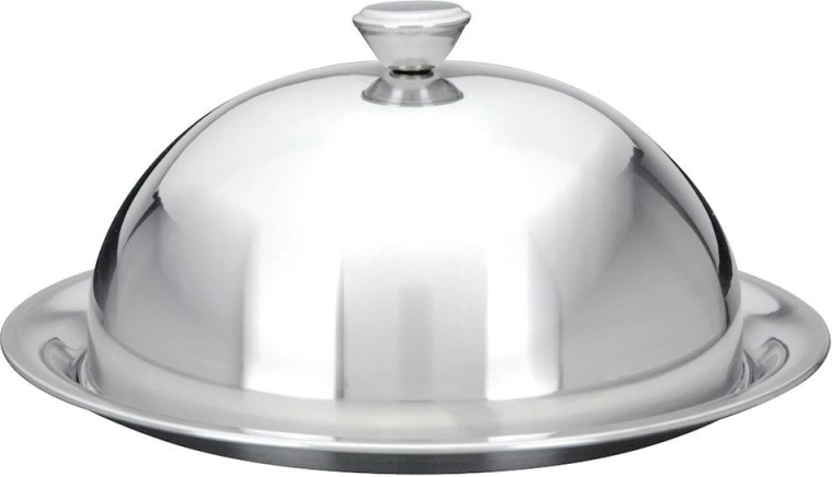 Farfurie de servire din oțel cu clopot 24 × 10 cm