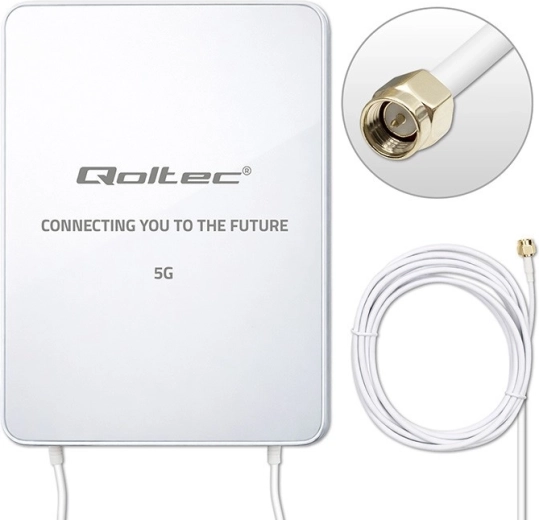 Antena direcțională 5G LTE de exterior 16 dBi cu conector SMA (3300–3800 MHz), cablu 3 m, IP67