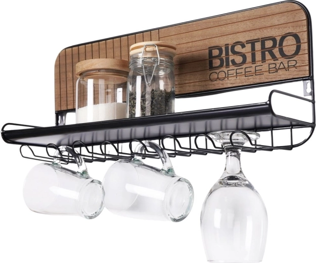 Suport de perete pentru pahare și căni Bistro