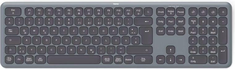 Tastatură wireless Hama WK‑1550 multi‑device, negru/gri